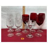 Vintage clear and Ruby red Glaser