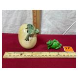 Vtg Hatching Baby Dinosaur Egg mexico r miranda