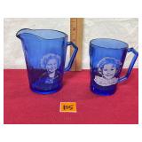 Vintage Shirley Temple creamer and cup