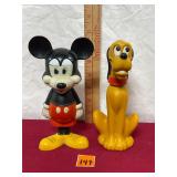 1970s Disney Mickey Mouse and Pluto Avon