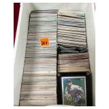 Large box of sports cards.