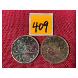 Canadian Voyageur 80% silver coins dollar 83/80