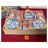 Vtg Sears Classic Blue Bird Design Porcelain Tea