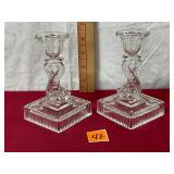 Imperial Glass Company Dolphin/Koi fish candle