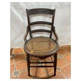 antique Victorian-style ladder-back side chair