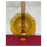 vintage amber glass octagonal Bicentennial plate