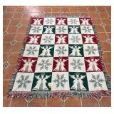 Angels&Snowflakes Woven Christmas Blanket