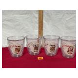 4 vintage KH Plastic Tumbler