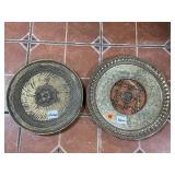 Two large home decor plates