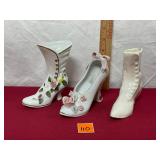 vtg. collectable porcelain boots, very nice