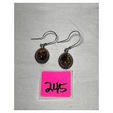 Sterling Baltic Amber Earrings