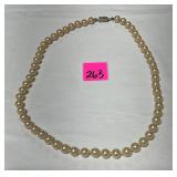 Sterling Clasp Pearl Necklace