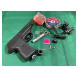 red light and air pellet gun.