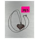 925 Chain&Pendant w/cz stones