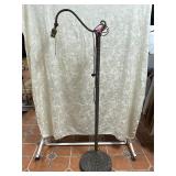 Vtg Wicker Floor Lamp w/gooseneck arm