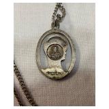 Sterling Chain&Madonna Pendant
