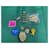 Assorted Pins&Marine Challenge Coin