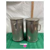 Vtg. stainless steel Ice Cream Canisters