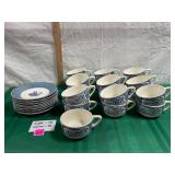 Vtg Currier&Ives Cups&Saucer
