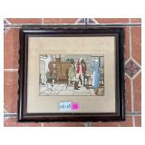 Vtg Harry Elliot Framed Artwork