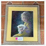 titled 'Hannah,' a popular Amish portrait  signed