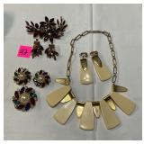 Vtg Costume Jewelry Set
