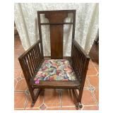 Antique Mission Style Rocking Chair