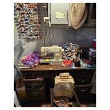 Singer Sewing Machine 4538, Sewing Table, Chair