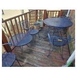 7 piece Rod Iron Patio Set & Side Porch Items
