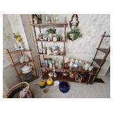 Contents of Shelves-Glasses, Soup Turin, Tea Set,