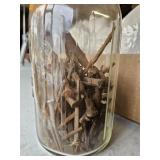 Antique Square Nails in Jar