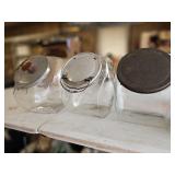 Antique Merchant Candy Jars (3)