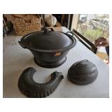 Tin Dough Riser with Lid and Tin Items