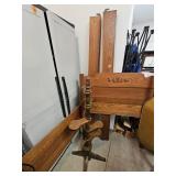 Single Oak Bed, Headboard, Footboard, Rails
