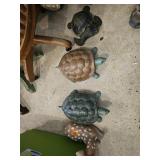 Fawn, Turle Lawn Ornaments (2) Concrete Turtles