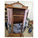 Oak Curved Glass Curio Cabinet