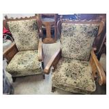 (2) Ornate Lounge Chairs