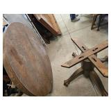 Oak Round Claw Foot Table