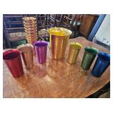 Color Craft (6) Cups and Pitcher, (8)  Anohue Cups