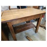 Oak Desk on Castors