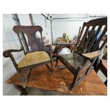 (2) Wooden Rocking Chairs