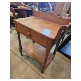 Oak Wash Stand W/Drawer