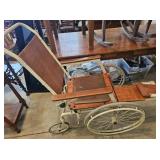Older Metal and Wood Wheelchair