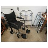 (2) Walkers, (1) Light Weight Transport Chair