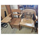 Captiain's Chair, Wood School Desk
