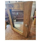 Wood Medicine Cabinet W/Mirror