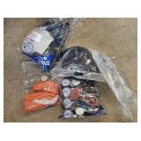 (4) Bags of Sandals, Size 40 pants, Misc Clothes