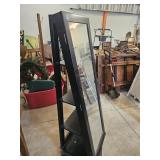 Black Jewelry Box Stand W/Mirror