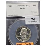 1954 Washington Quarter SEGS PR-64