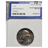 1940 Washington Quarter PGS EF-40